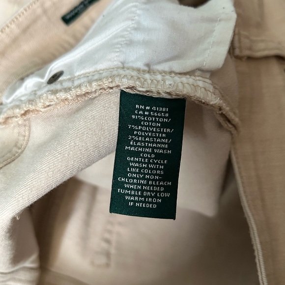 Lauren Ralph Lauren Rare Premier Skinny Ankle Cream Jeans size 6 - Picture 5 of 10